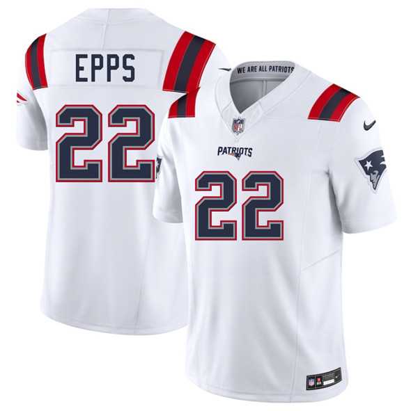 Men & Women & Youth New England Patriots #22 Marcus Epps White 2025 F.U.S.E. Vapor Limited Stitched Jersey